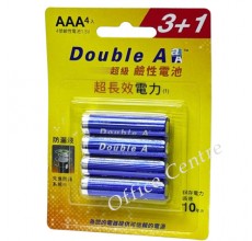 "DOUBLE A" 鹼性電芯 #AAA (4粒優惠裝)