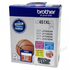 "BROTHER" 墨盒(高容量)#LC451XL-C+M+Y  (3個裝)